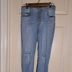 Time and true distressed jeans size 10